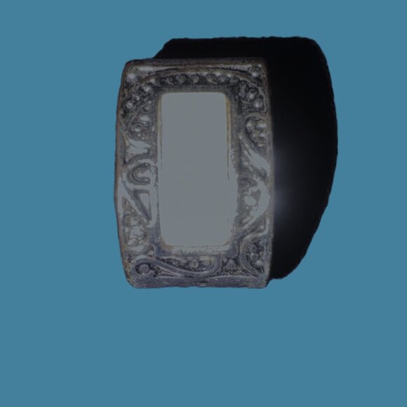 Vintage Monet Magnetic Clasp Mother-of-Pearl Inset Silver Earrings - Picture 7 of 12